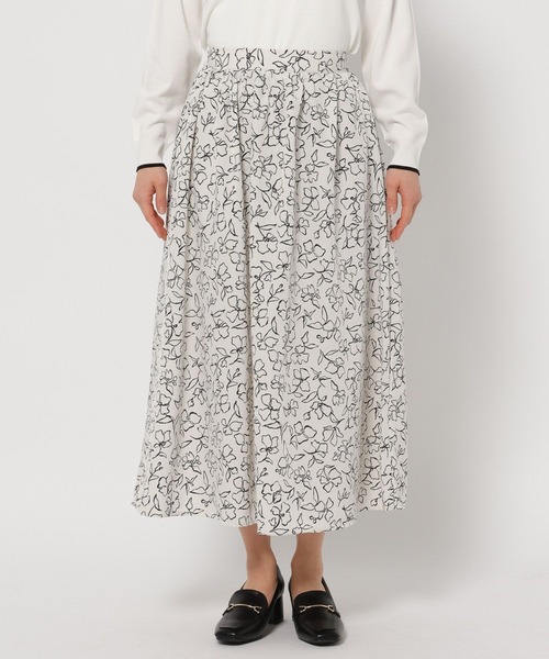 FOUND GOOD（ファウンドグッド）の「ガラフレアスカート（スカート・レディース・イエロー系2/ブラック/アイボリー/ネイビー・M/L/S）」の7枚目の写真