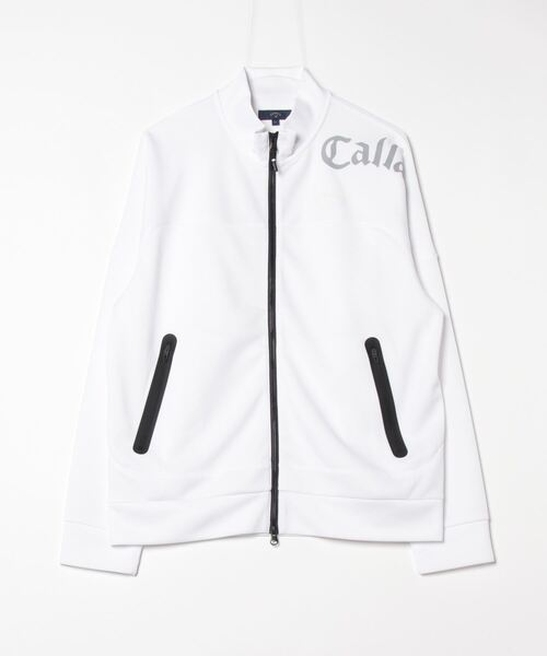 キャロウェイ　ダブルニットフルジップスウェット　ホワイト　Mサイズ キャロウェイダブルニットフルジップスウェット