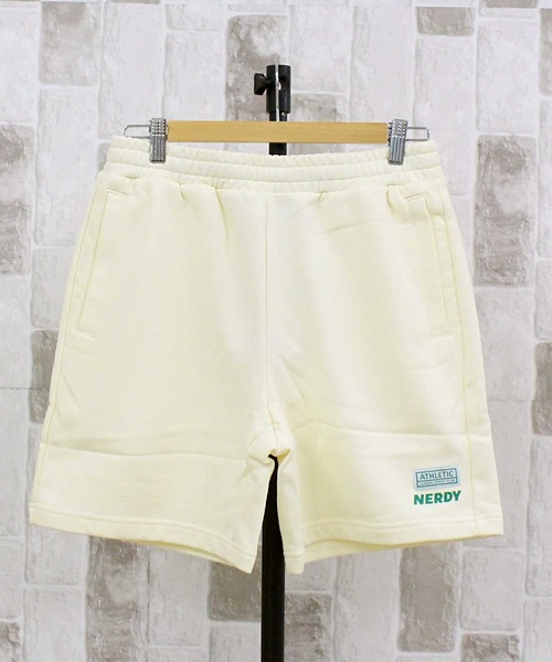 NERDY(ノルディ)の「NERDY チャンプハーフパンツ CHAMPS HALF PANTS(スウェットパンツ・メンズ・ホワイト/ホワイト系2/ブラック/ライトイエロー・S/M/L)」の4枚目の写真