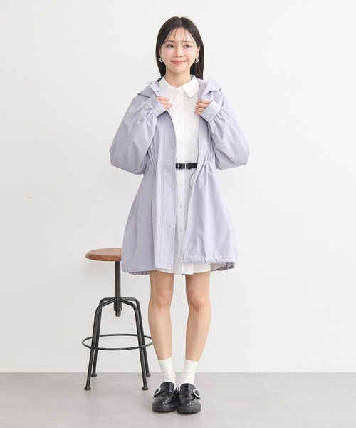 earth music&ecology（アースミュージックアンドエコロジー）の「ウエストタックシャツミニワンピース（シャツワンピース・レディース・オフホワイト/サックスブルー/イエロー・FREE）」の10枚目の写真