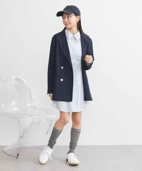 earth music&ecology（アースミュージックアンドエコロジー）の「ウエストタックシャツミニワンピース（シャツワンピース・レディース・オフホワイト/サックスブルー/イエロー・FREE）」の12枚目の写真