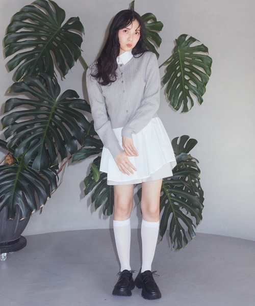 earth music&ecology（アースミュージックアンドエコロジー）の「ウエストタックシャツミニワンピース（シャツワンピース・レディース・オフホワイト/サックスブルー/イエロー・FREE）」の19枚目の写真