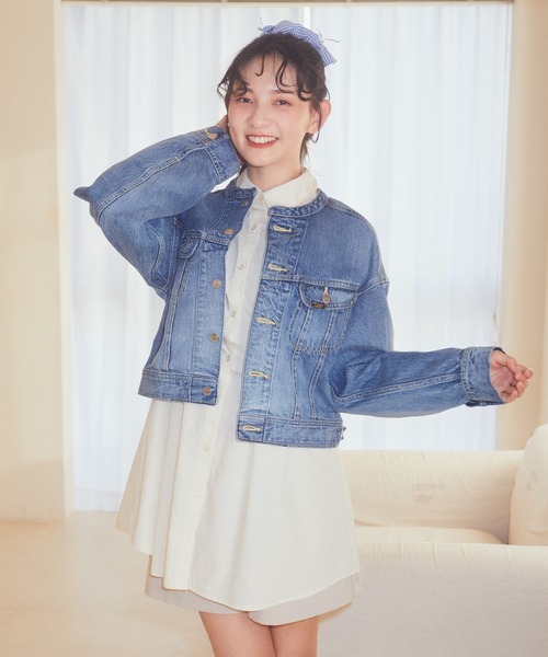 earth music&ecology（アースミュージックアンドエコロジー）の「ウエストタックシャツミニワンピース（シャツワンピース・レディース・オフホワイト/サックスブルー/イエロー・FREE）」の22枚目の写真