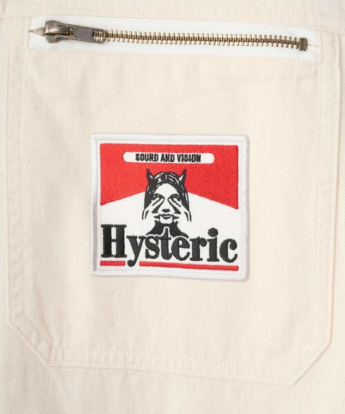 HYSTERIC GLAMOUR(ヒステリックグラマー)の「SOUND AND VISIONワッペン オールインワン(つなぎ/オールインワン・メンズ・ホワイト/グレー/ブラック・LARGE/MEDIUM/SMALL)」の6枚目の写真