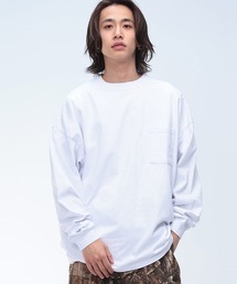 Goodwear グッドウェア 袖リブ ポケット クルーネック 長袖 Tシャツ SUPERBIG TEE 2W70502D12
