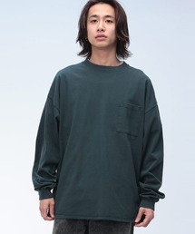 Goodwear グッドウェア 袖リブ ポケット クルーネック 長袖 Tシャツ SUPERBIG TEE 2W70502D12