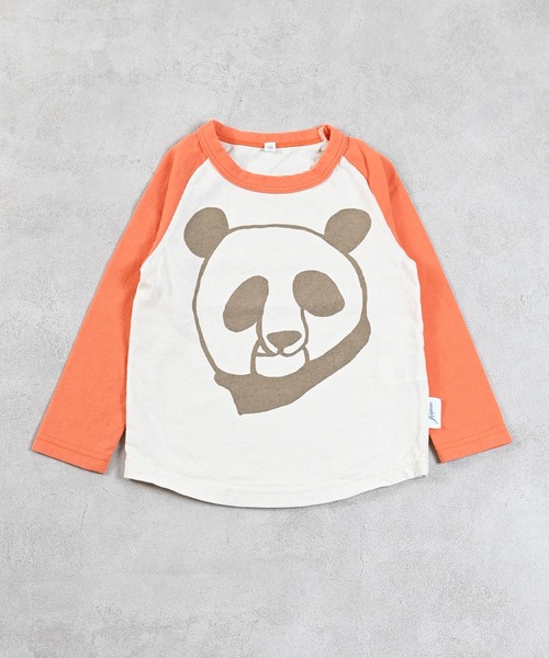 JIPPON（ジポン）の「ラグランパンダロンT（Tシャツ/カットソー・キッズ・ライトグリーン/オレンジ/ラベンダー/ブラック・80/90/100/110/120/130/140/95）」の5枚目の写真