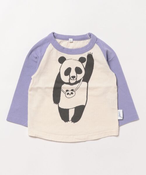 JIPPON（ジポン）の「ラグランパンダロンT（Tシャツ/カットソー・キッズ・ライトグリーン/オレンジ/ラベンダー/ブラック・80/90/100/110/120/130/140/95）」の13枚目の写真