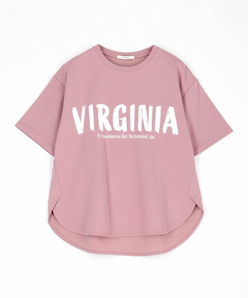 Grand PARK（グランドパーク）の「手書き風ロゴ ラウンドヘムTシャツ（Tシャツ/カットソー・レディース・ホワイト/サックスブルー/チャコールグレー/ピンク・FREE）」の4枚目の写真