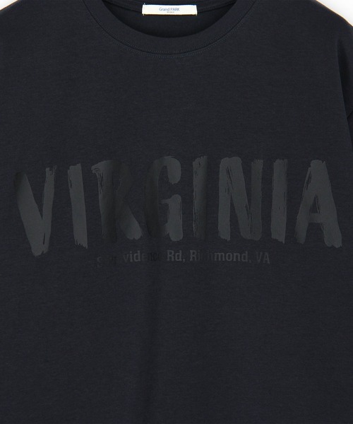 Grand PARK（グランドパーク）の「手書き風ロゴ ラウンドヘムTシャツ（Tシャツ/カットソー・レディース・ホワイト/サックスブルー/チャコールグレー/ピンク・FREE）」の6枚目の写真