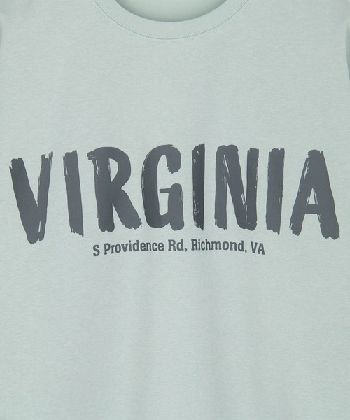 Grand PARK（グランドパーク）の「手書き風ロゴ ラウンドヘムTシャツ（Tシャツ/カットソー・レディース・ホワイト/サックスブルー/チャコールグレー/ピンク・FREE）」の5枚目の写真