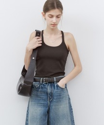 tageechita（タジチタ）の「【tageechita】細リブ ストレッチ Uネック タンクトップ（キャミソール）」