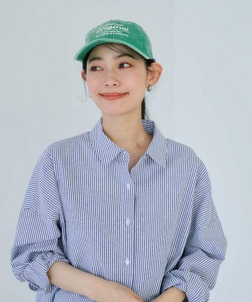 coca（coca）（コカ）の「ウォッシュドロゴキャップ（キャップ・レディース・ピンク/グリーン・ONE SIZE）」の3枚目の写真