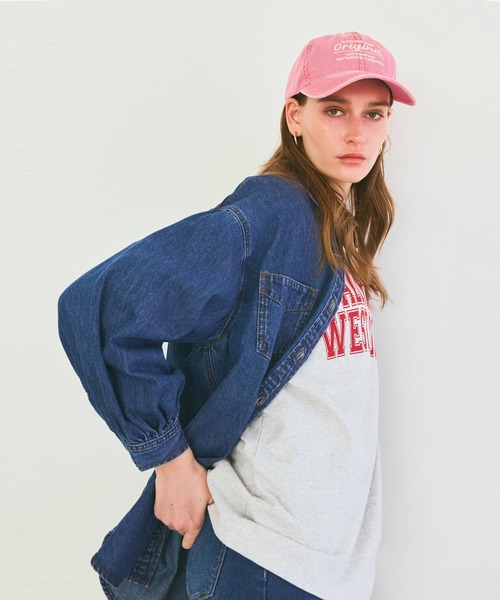 coca（coca）（コカ）の「ウォッシュドロゴキャップ（キャップ・レディース・ピンク/グリーン・ONE SIZE）」の12枚目の写真