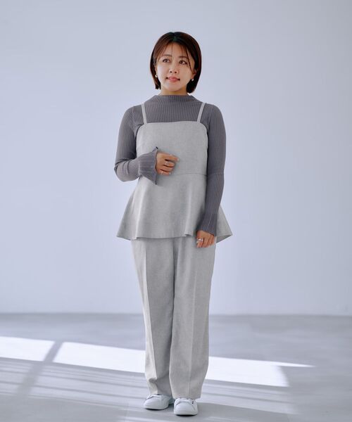 COHINA(コヒナ)の「フレアキャミソールトップオールインワン 【低身長・小柄女性】(つなぎ/オールインワン・レディース・ブラック系その他/グレー/ブラック・S/XS)」の16枚目の写真