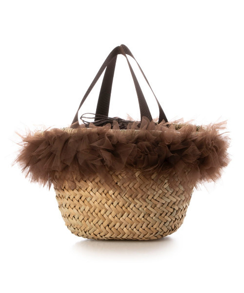 kakatoo（カカトゥ）の「カカトゥ kakatoo / チュールフリンジカゴバッグ（かごバッグ・レディース・ブラウン/グレー/ブラック・FREE）」の20枚目の写真