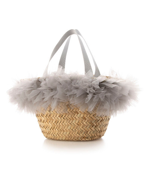 kakatoo（カカトゥ）の「カカトゥ kakatoo / チュールフリンジカゴバッグ（かごバッグ・レディース・ブラウン/グレー/ブラック・FREE）」の12枚目の写真