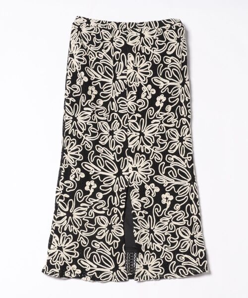 VICKY（ビッキー）の「コードエンブロイダリーIラインスカート（スカート・レディース・ブラック系その他/オフホワイト・M/L）」の3枚目の写真