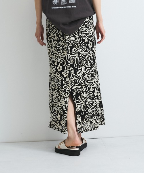 VICKY（ビッキー）の「コードエンブロイダリーIラインスカート（スカート・レディース・ブラック系その他/オフホワイト・M/L）」の8枚目の写真