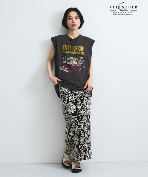 VICKY（ビッキー）の「コードエンブロイダリーIラインスカート（スカート・レディース・ブラック系その他/オフホワイト・M/L）」の4枚目の写真