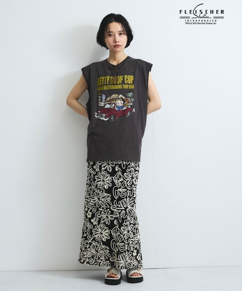 VICKY（ビッキー）の「コードエンブロイダリーIラインスカート（スカート・レディース・ブラック系その他/オフホワイト・M/L）」の5枚目の写真