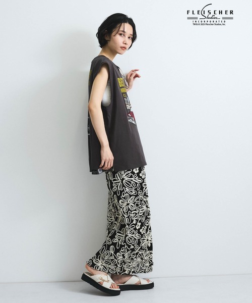 VICKY（ビッキー）の「コードエンブロイダリーIラインスカート（スカート・レディース・ブラック系その他/オフホワイト・M/L）」の6枚目の写真