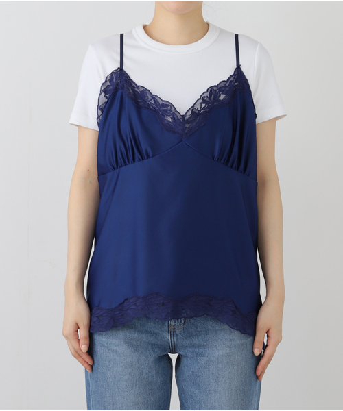 INSCRIRE(アンスクリア)の「【INSCRIRE /アンスクリア】Lingerie Camisole:キャミソール(キャミソール・レディース・ブルー・36)」の4枚目の写真