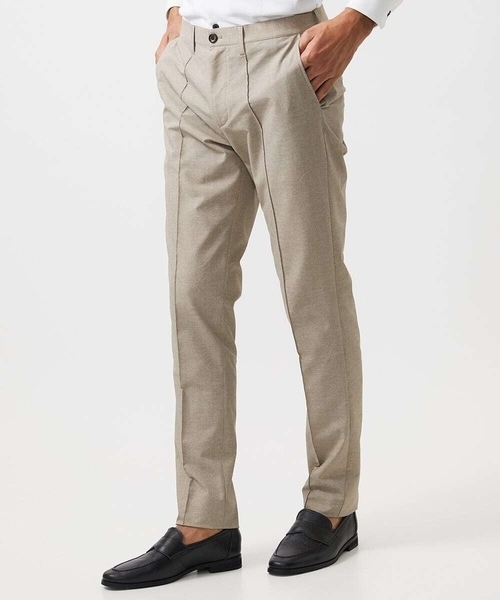 MICHEL KLEIN HOMME (ミッシェルクランオム)の「メッシュスラックスパンツ セットアップ(スウェットパンツ・メンズ・ブラック/ベージュ・MEDIUM/LARGE/X-LARGE)」の1枚目の写真