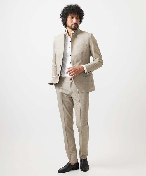 MICHEL KLEIN HOMME (ミッシェルクランオム)の「メッシュスラックスパンツ セットアップ(スウェットパンツ・メンズ・ブラック/ベージュ・MEDIUM/LARGE/X-LARGE)」の11枚目の写真