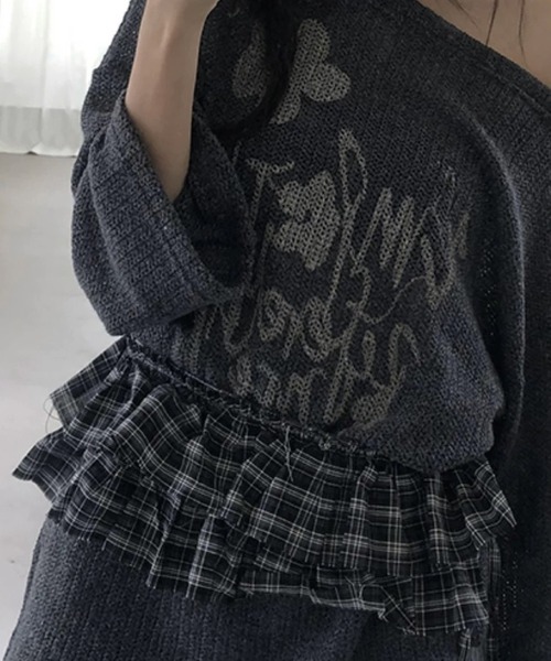 HALEY PESCA(ヘーリーペスカ)の「HALEY PESCA/レイヤードフリル チェック柄巻きスカート(スカート・レディース・ブラック/ブラウン・FREE)」の10枚目の写真