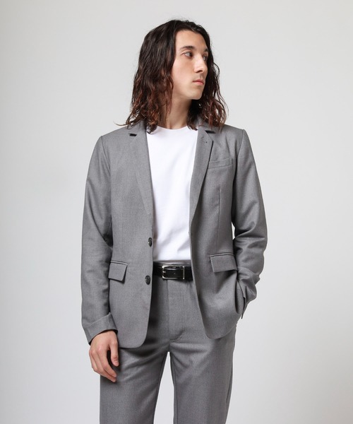 VANQUISH（ヴァンキッシュ）の「VANQUISH / ヴァンキッシュ T/R ストレッチ テーラードジャケット（テーラードジャケット・メンズ・ブラック/グレー/ライトブラウン・M/L）」の2枚目の写真