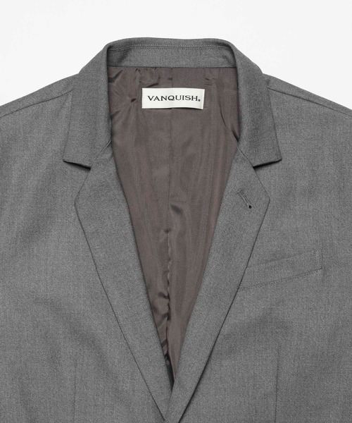 VANQUISH（ヴァンキッシュ）の「VANQUISH / ヴァンキッシュ T/R ストレッチ テーラードジャケット（テーラードジャケット・メンズ・ブラック/グレー/ライトブラウン・M/L）」の12枚目の写真