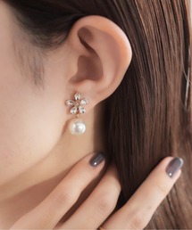 dee doo dah（ディドゥダ）の「＜痛くないシリーズ＞【deedoodah】パールデザイン　スプリングイヤリング（イヤリング）」