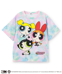 X-girl Stages（エックスガールステージス）の「【パワーパフ ガールズ】タイダイ半袖Tシャツ（Tシャツ/カットソー・キッズ）」