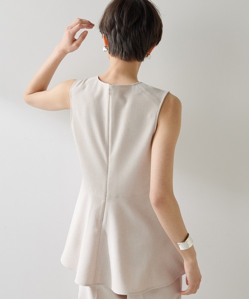 Whim Gazette(ウィムガゼット)の「ストレッチブッチャーペプラムブラウス(シャツ/ブラウス・レディース・ブラック/ベビーピンク/ブラウン・FREE)」の10枚目の写真