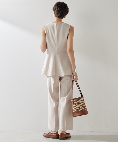 Whim Gazette(ウィムガゼット)の「ストレッチブッチャーペプラムブラウス(シャツ/ブラウス・レディース・ブラック/ベビーピンク/ブラウン・FREE)」の9枚目の写真