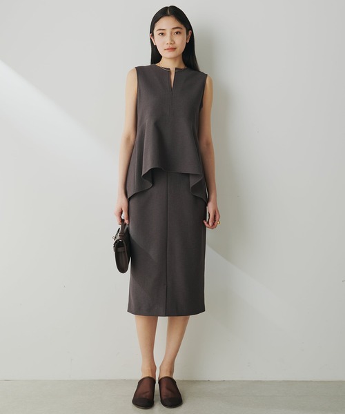 Whim Gazette(ウィムガゼット)の「ストレッチブッチャーペプラムブラウス(シャツ/ブラウス・レディース・ブラック/ベビーピンク/ブラウン・FREE)」の15枚目の写真