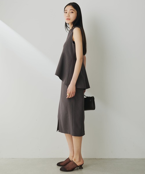 Whim Gazette(ウィムガゼット)の「ストレッチブッチャーペプラムブラウス(シャツ/ブラウス・レディース・ブラック/ベビーピンク/ブラウン・FREE)」の18枚目の写真