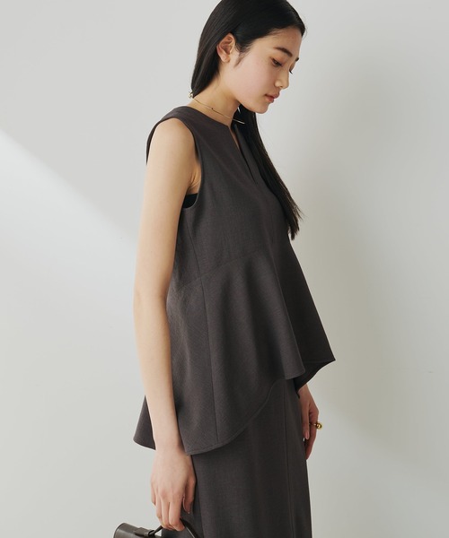 Whim Gazette(ウィムガゼット)の「ストレッチブッチャーペプラムブラウス(シャツ/ブラウス・レディース・ブラック/ベビーピンク/ブラウン・FREE)」の21枚目の写真