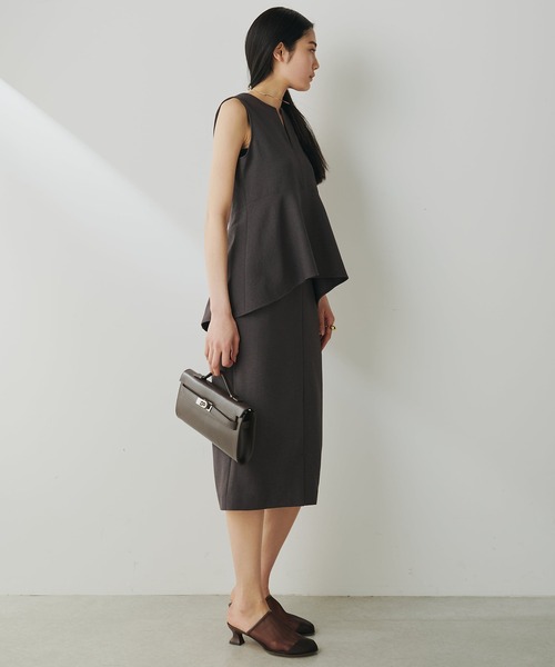 Whim Gazette(ウィムガゼット)の「ストレッチブッチャーペプラムブラウス(シャツ/ブラウス・レディース・ブラック/ベビーピンク/ブラウン・FREE)」の22枚目の写真