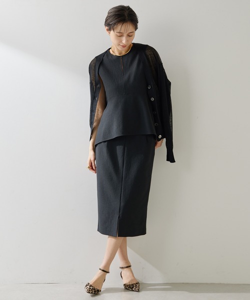 Whim Gazette ストレッチブッチャーペプラムブラウス Whim Gazette｜ストレッチブッチャーペプラムブラウス | Rakuten