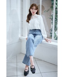 Her lip to（ハーリップトゥー）の「Ruffle Lace Blouse（シャツ