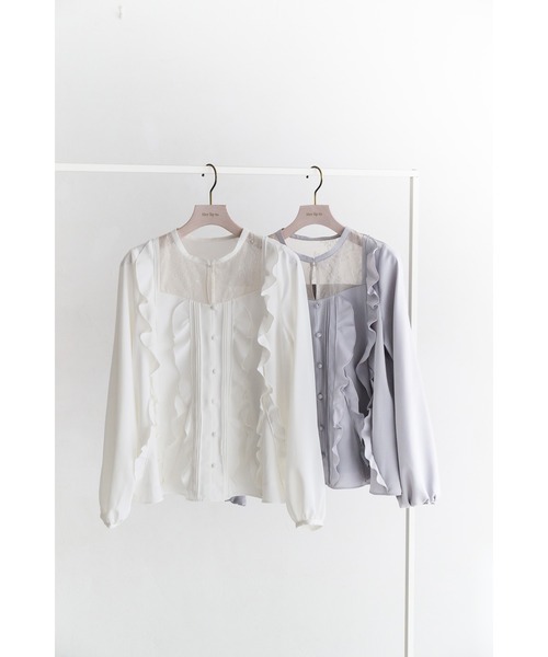 トップス Ruffle Lace Blouse herlipto Ruffle Lace Blouse