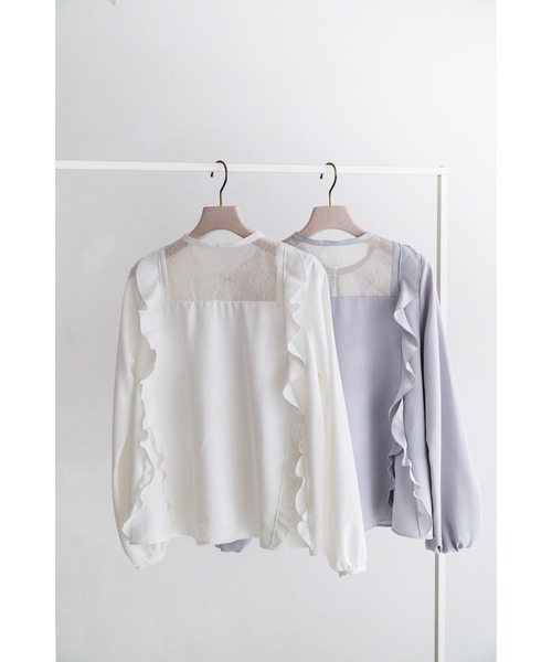 トップス Ruffle Lace Blouse herlipto Ruffle Lace Blouse