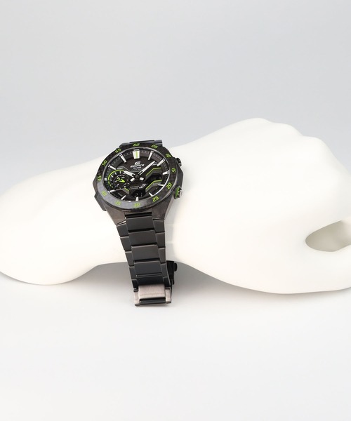 EDIFICE(CASIO)(エディフィス)の「WINDFLOW / ECB-2200YRC-1A3JF(アナログ腕時計・メンズ・ブラック×グリーン・FREE)」の13枚目の写真