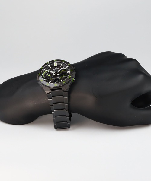 EDIFICE(CASIO)(エディフィス)の「WINDFLOW / ECB-2200YRC-1A3JF(アナログ腕時計・メンズ・ブラック×グリーン・FREE)」の12枚目の写真