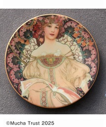 IEDIT（イディット）の「ＩＥＤＩＴ　繊細なミュシャの世界を彩る　ミニラウンドプレート（インテリア雑貨）」