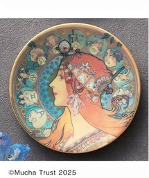 IEDIT（イディット）の「ＩＥＤＩＴ　繊細なミュシャの世界を彩る　ミニラウンドプレート（インテリア雑貨）」