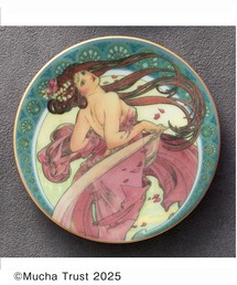 IEDIT（イディット）の「ＩＥＤＩＴ　繊細なミュシャの世界を彩る　ミニラウンドプレート（インテリア雑貨）」