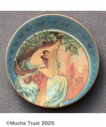 IEDIT（イディット）の「ＩＥＤＩＴ　繊細なミュシャの世界を彩る　ミニラウンドプレート（インテリア雑貨）」